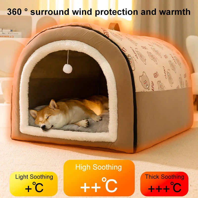 Dog Kennel Warm Winter Washable House