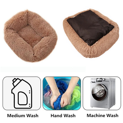 Dog Rectangle Plush Winter Warm Bed