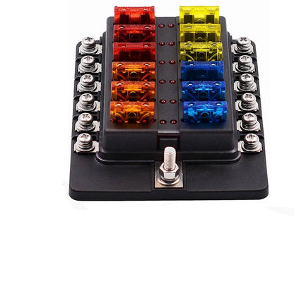 Universal 12-Way Car Fuse Box