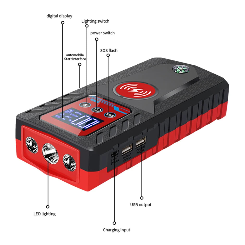 229800mah Car Jump Starter 8000A 12V High-power