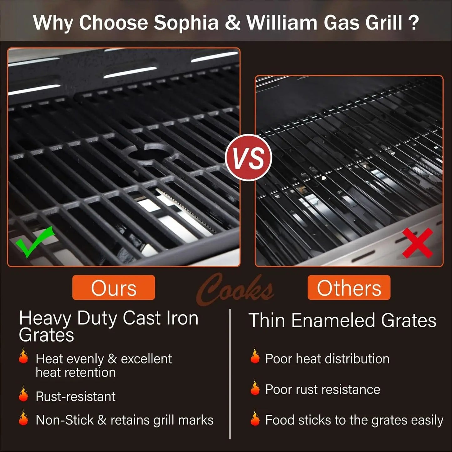 6-Burner Propane Gas BBQ Grill