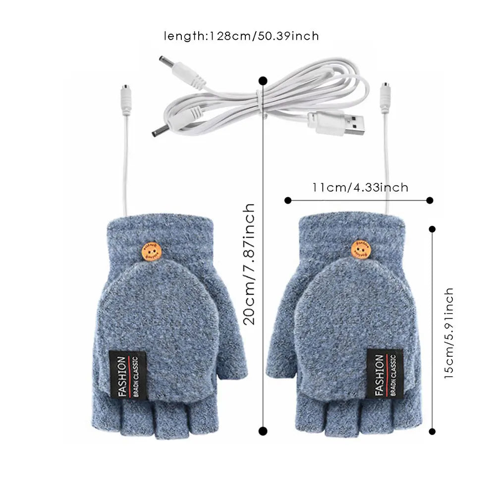 Heated USB Winter Gloves