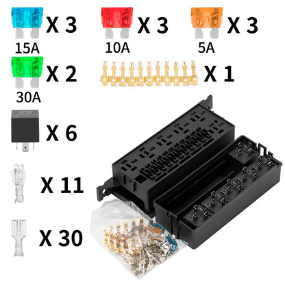 DaierTek 12V 11-Way Fuse Relay Box