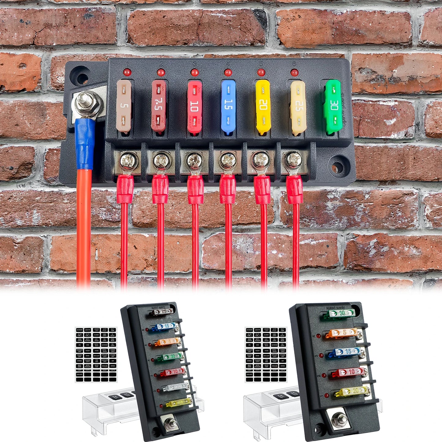 4/6-Way 12V Blade Fuse Box