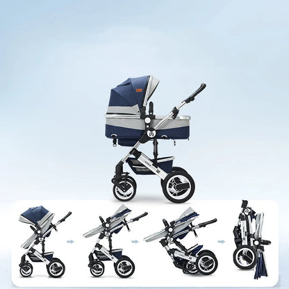 3 in 1 High Landscape Car stroller