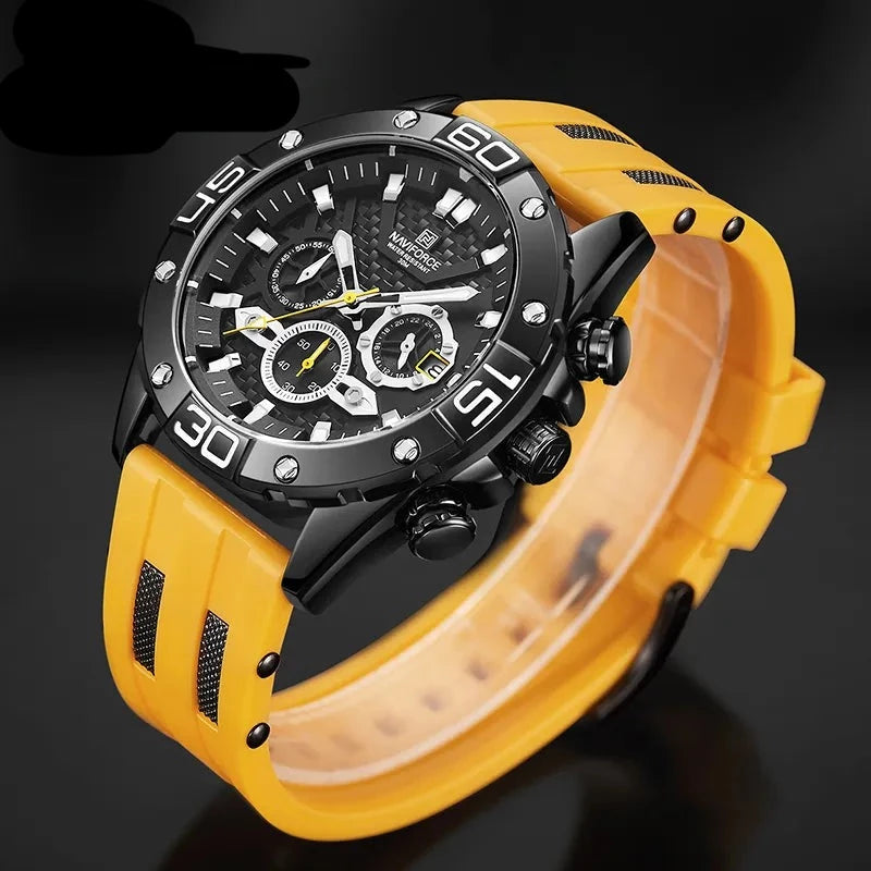 Men Fashion Silicone Band Military Watch