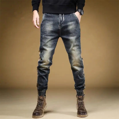 Male Winter Trend  Elastic Cargo Jeans