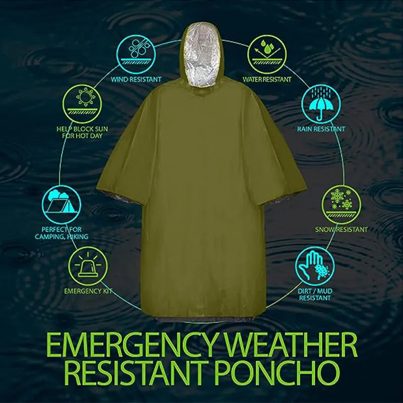 Camping & Hiking Emergency Raincoat