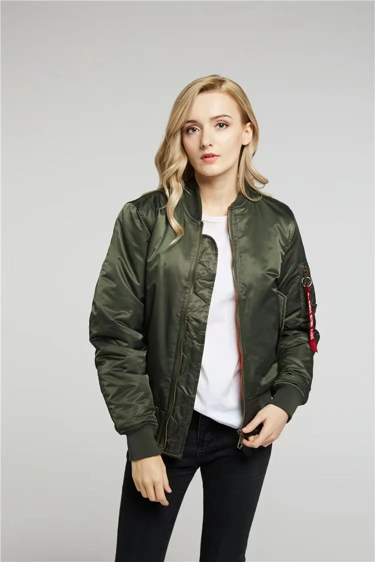 Women Male Bomber Flight Jacket