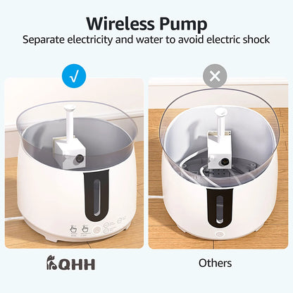 Wireless Cat Water Fountain Auto Filter