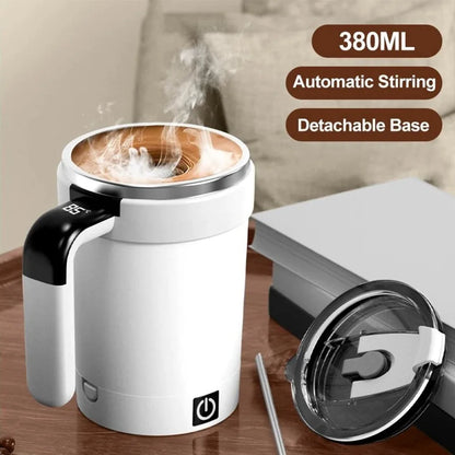 Stainless steel coffee cup automatic stirring cup