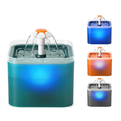 2L Automatic Cats Water Fountain with LED Lighting