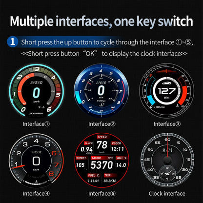 HUD OBD2 Head-up Display Car Multi Gauges