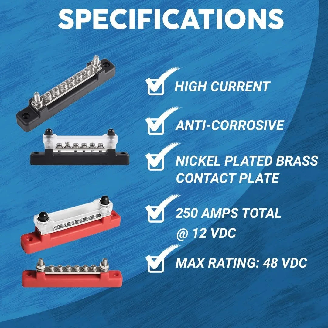 1/4 Inch 150A Power Distribution Block