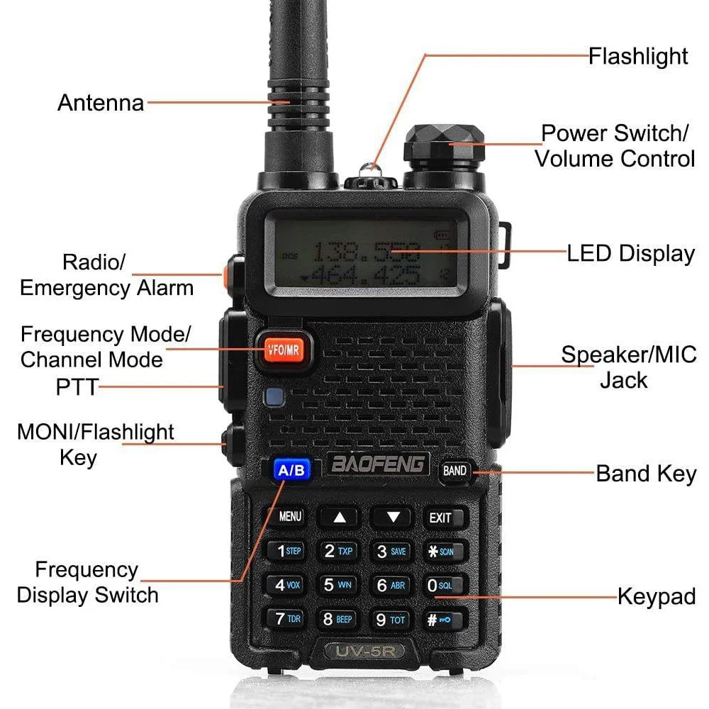 5W/8W Two Way Radio UV-5R Walkie Talkie