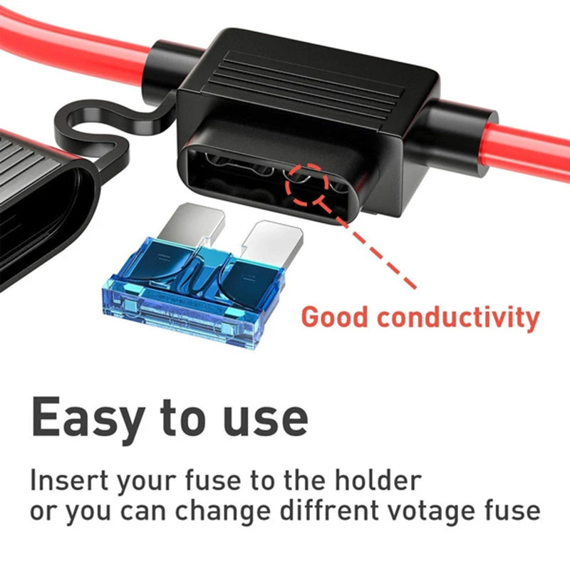 12V Waterproof In-Line Car Fuse Holder