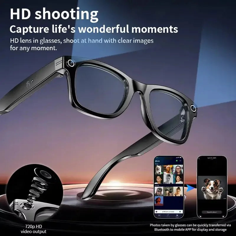 AI Smart Glasses with 8MP Camera