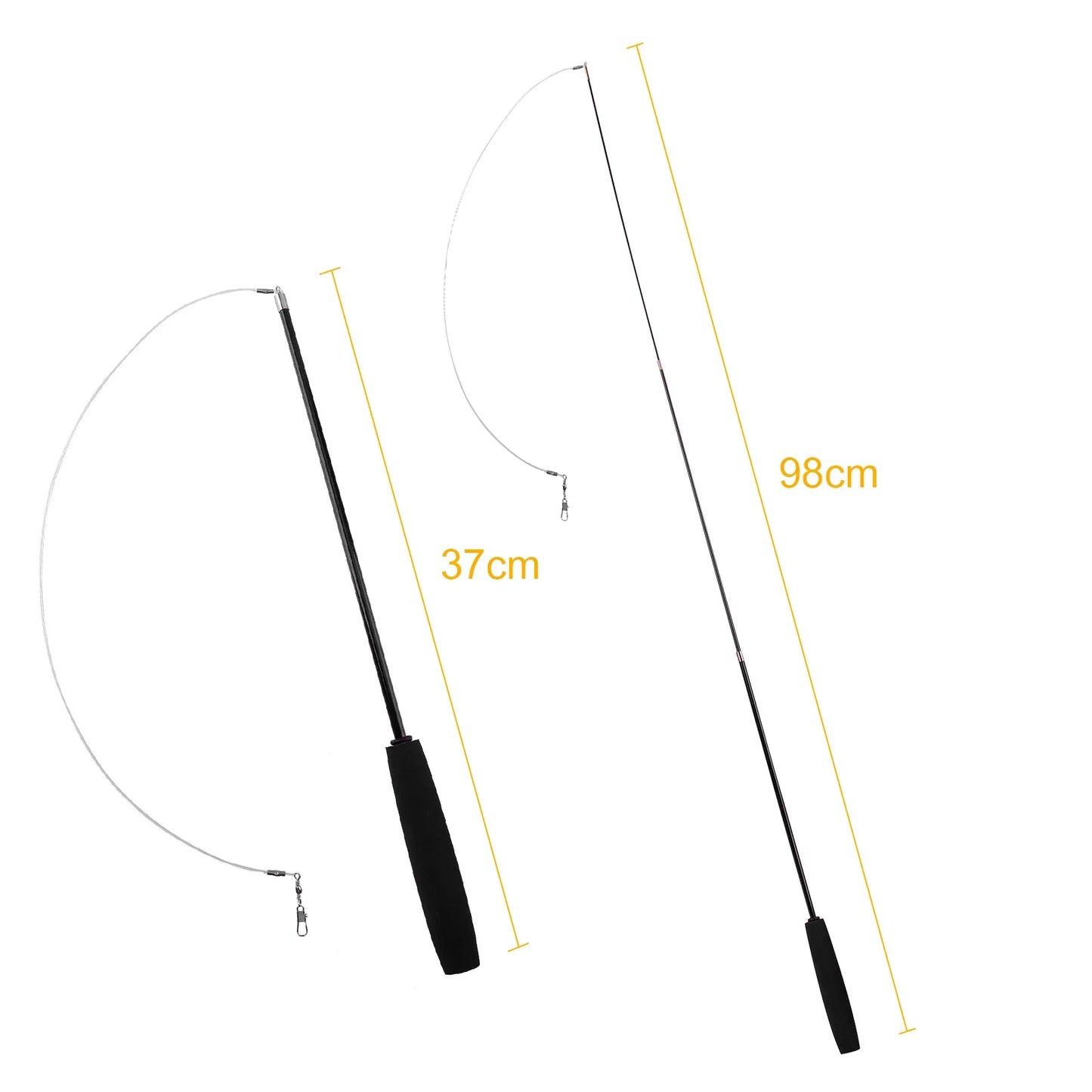 Cat Teaser Wands Three-section Telescopic Fishing Pole  Toys