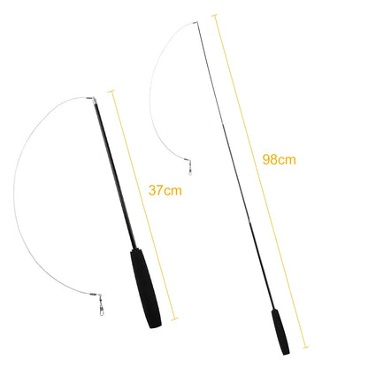 Cat Teaser Wands Three-section Telescopic Fishing Pole  Toys