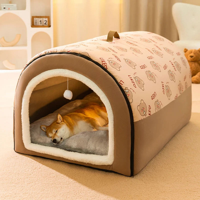 Dog Kennel Warm Winter Washable House