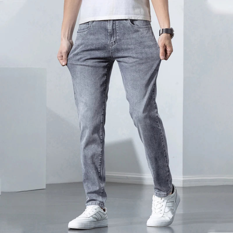 Men Stretch Skinny Cotton Fashion Denim Trousers