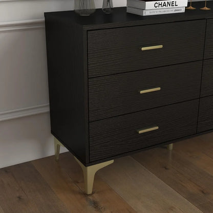 Modern 6-Drawer Wood Dresser