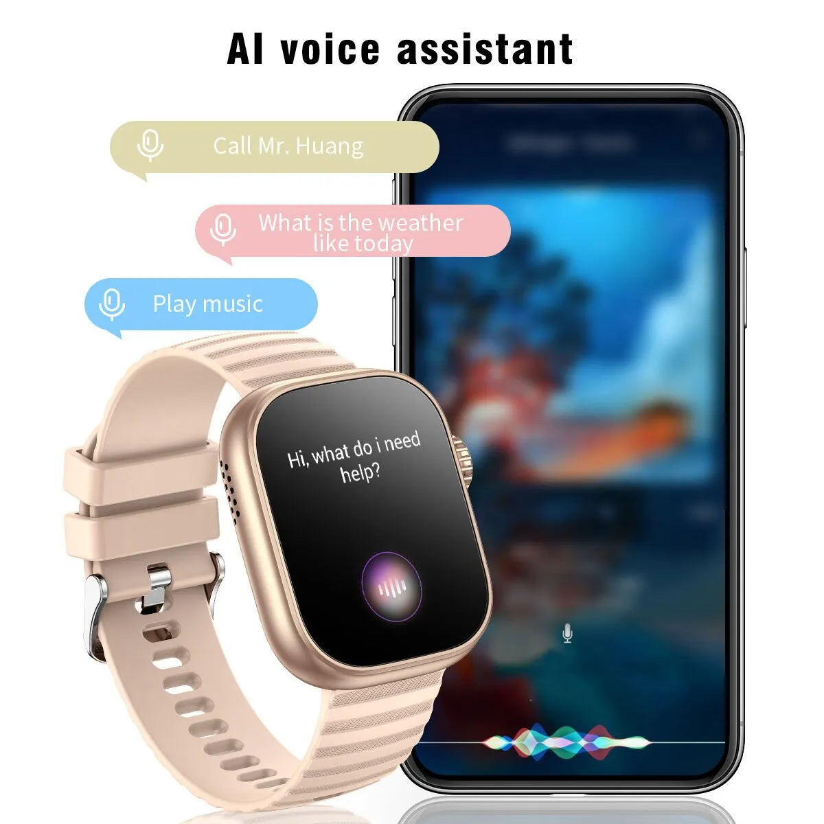 Men Women LED Flashlight Smart Watch