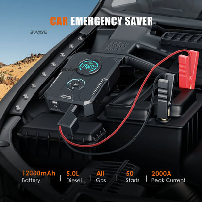 6 In 1 Car Jump Starter Air Pump
