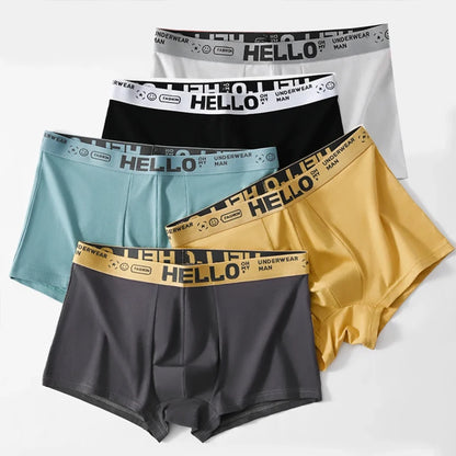 5pcs Men's Quick-Dry Boxer Trunks