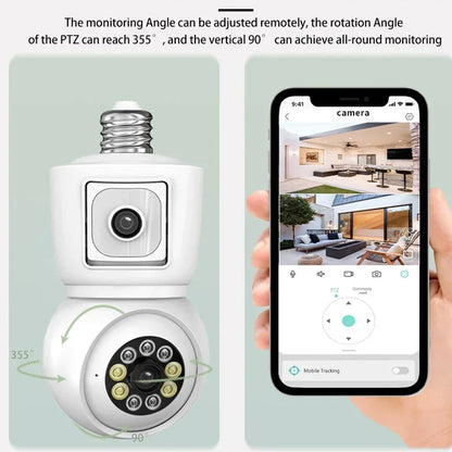 4K 8MP E27 Bulb WiFi Camera