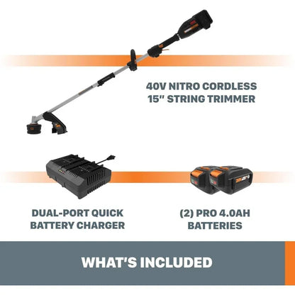 40V Cordless String Trimmer Kit