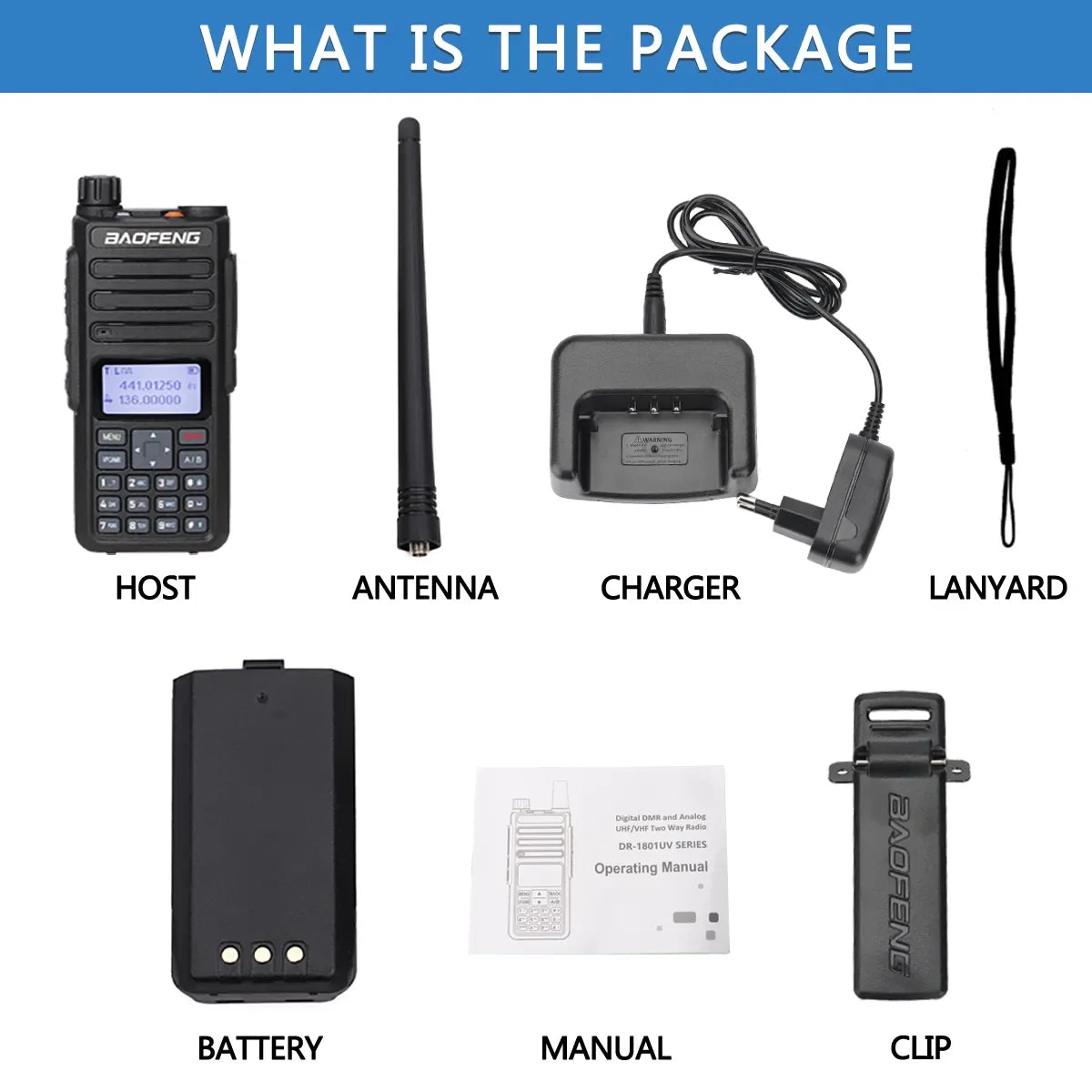 DR 1801 DMR Radio Dual Band Walkie Talkie