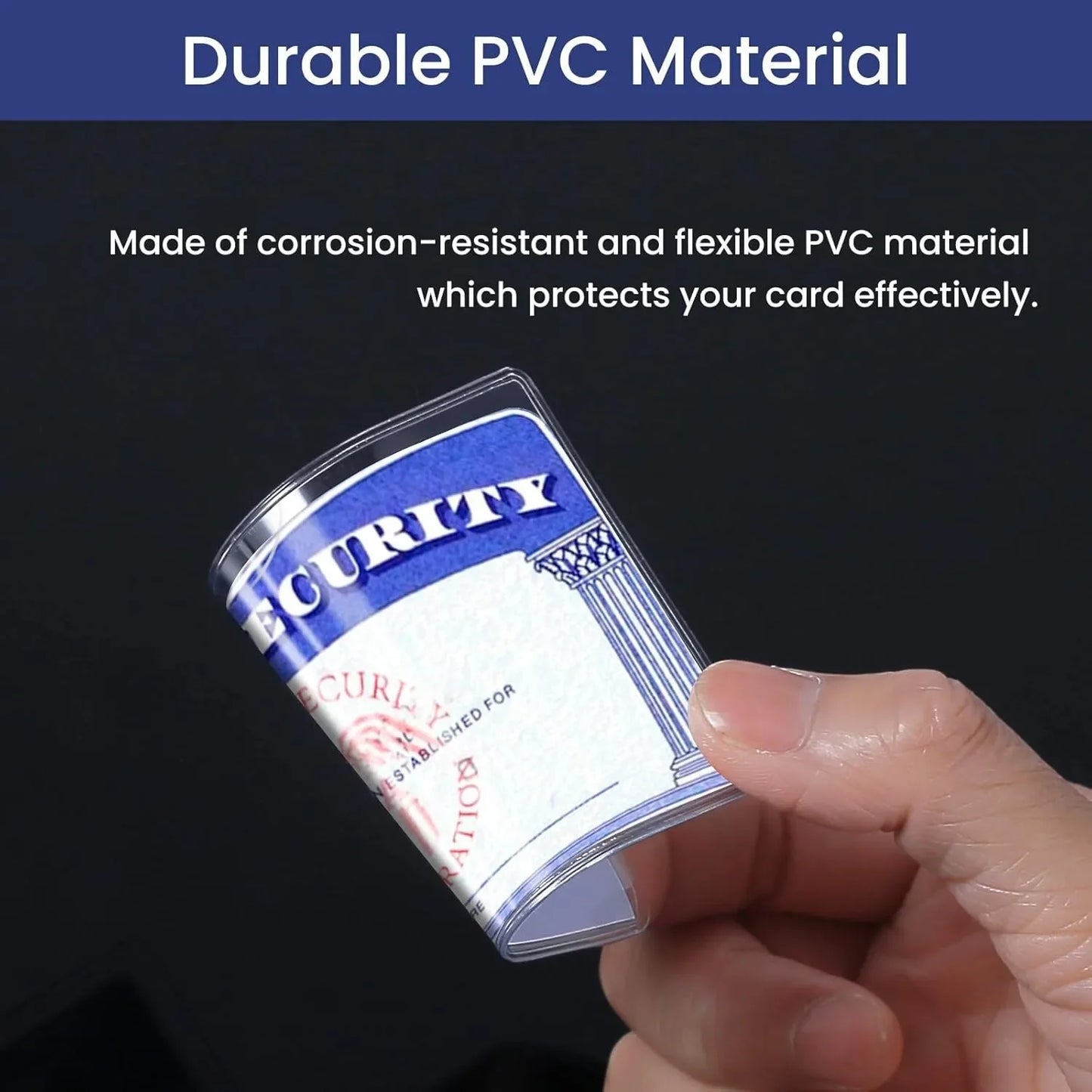 20PCS Soft Clear PVC Waterproof Card Protector Sleeves,Fits SSN, New Medicare, Business IDs & Credit Cards,easily identifiable