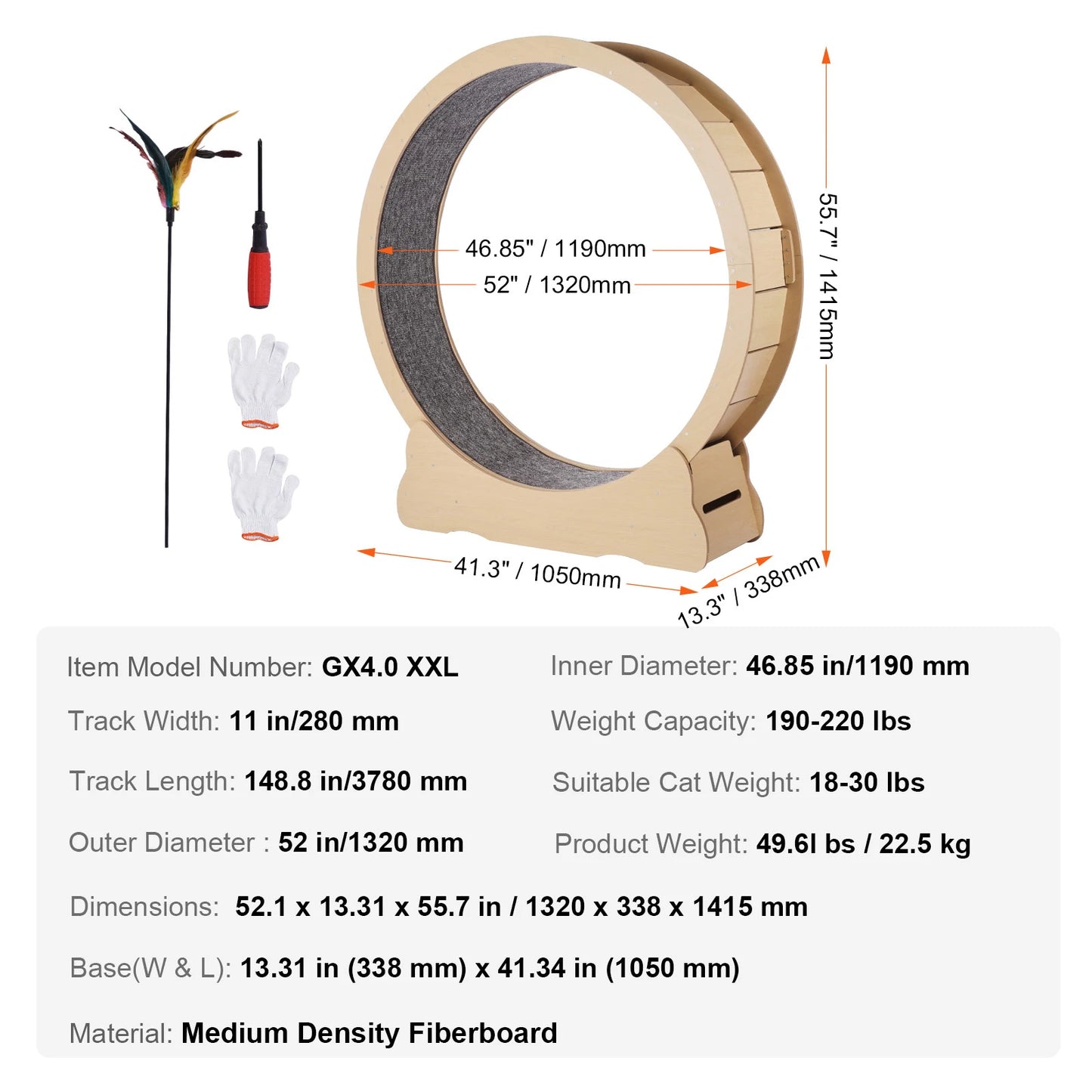 Wooden Cat Exercise Wheel