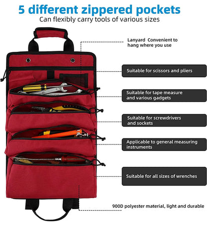 Multi Pocket Hardware Tools Organizer Bag