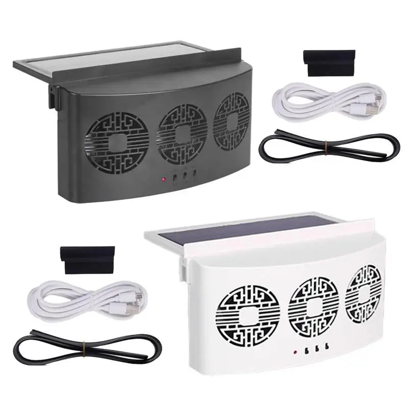 Multi-Functional Solar Car Fan