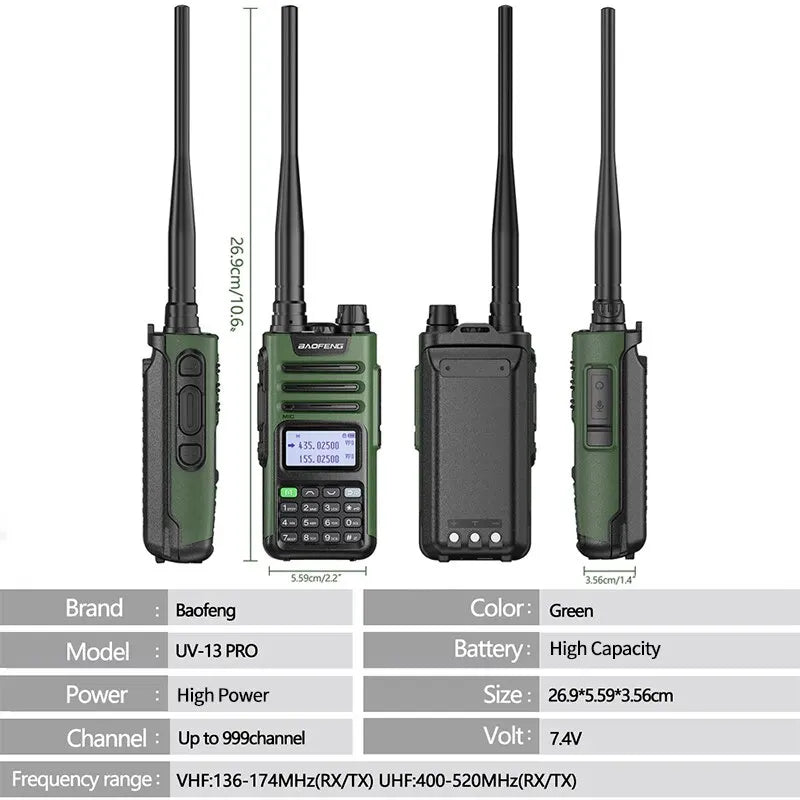 UV-13 PRO V1 V2 High Power Dual Band Walkie Talkie