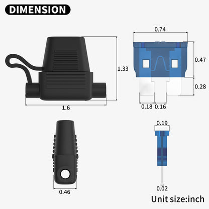 DaierTek 12V Inline Fuse Holder