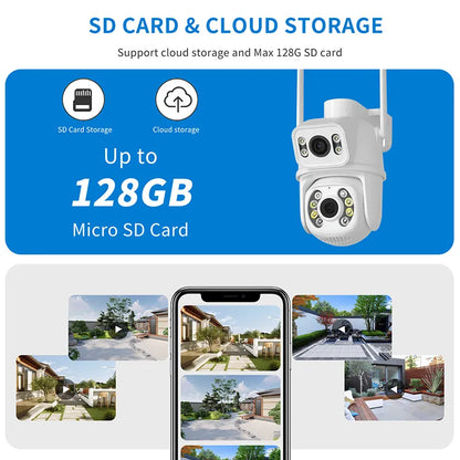 4K 8MP PTZ Wifi Dual Camera