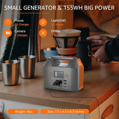150W 155Wh Solar Portable Power Station