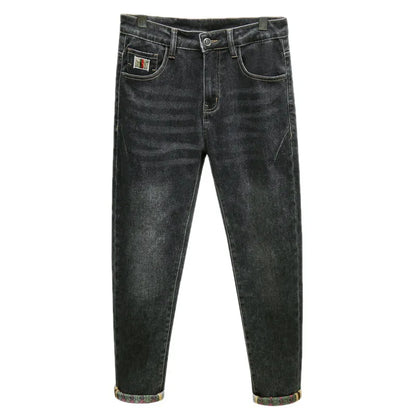 Men'S  High-End Stretch Embroidery Stitching Jeans