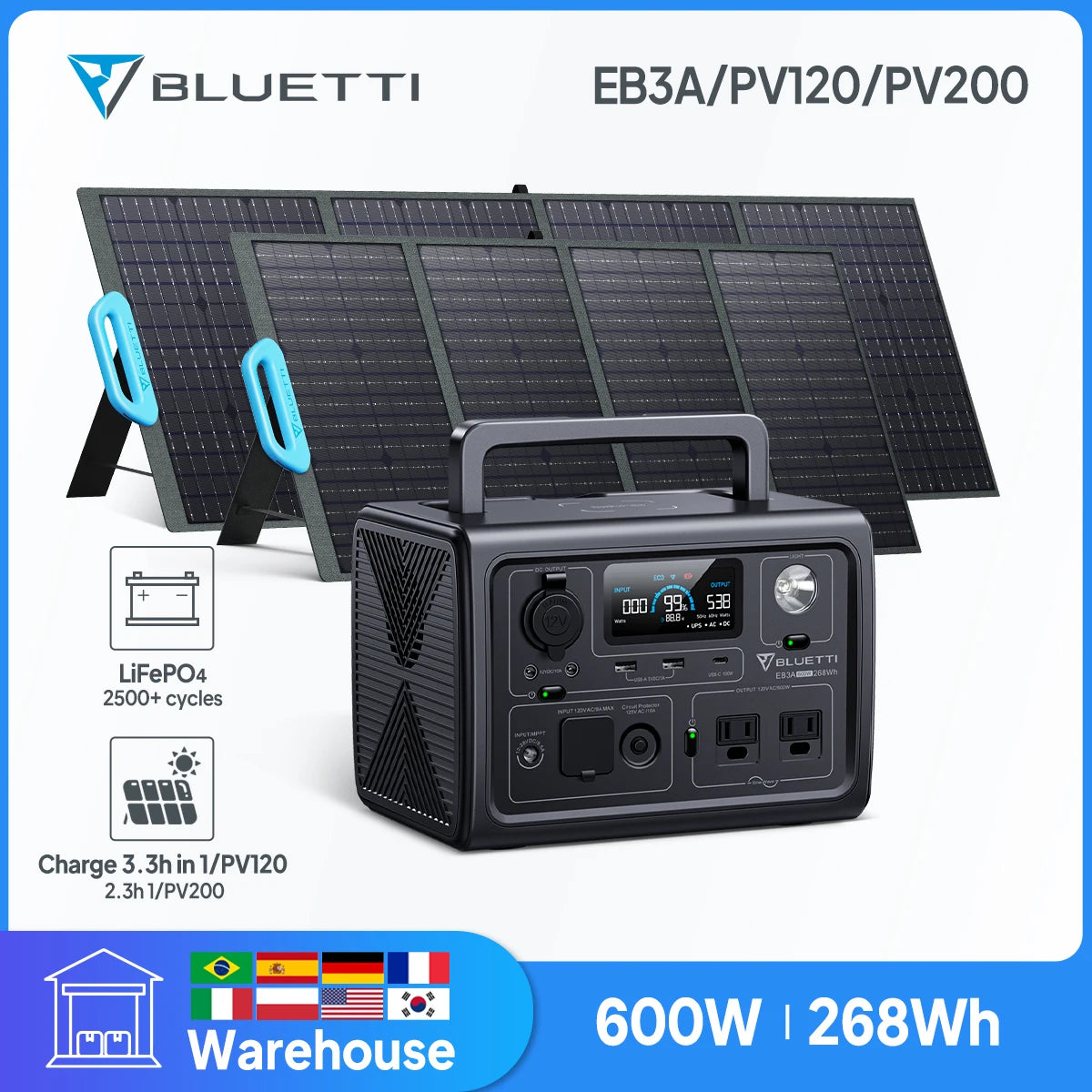 600W 268Wh Portable Power Station