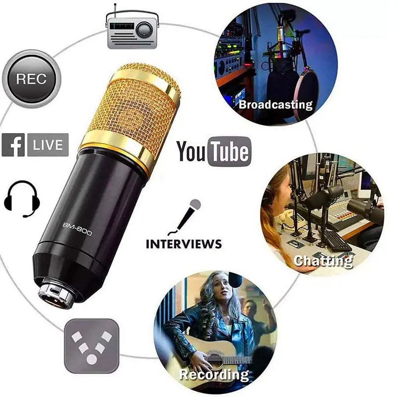 Live Streaming Studio Recording Bluetooth Microphone