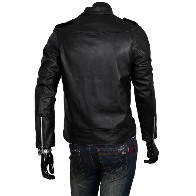 PU Leather Motorcycle Cosplay Coat