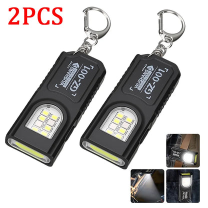 Powerful Mini COB LED Keychain Flashlight USB C Rechargeable