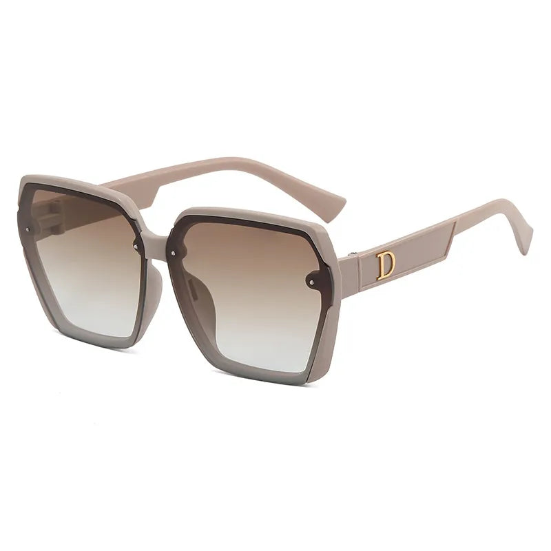 Letter D Square Frame Sunglasses