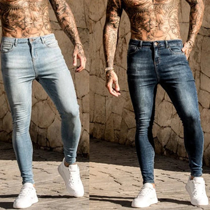 Men's Casual High-end Solid Color Slim Fit Jeans