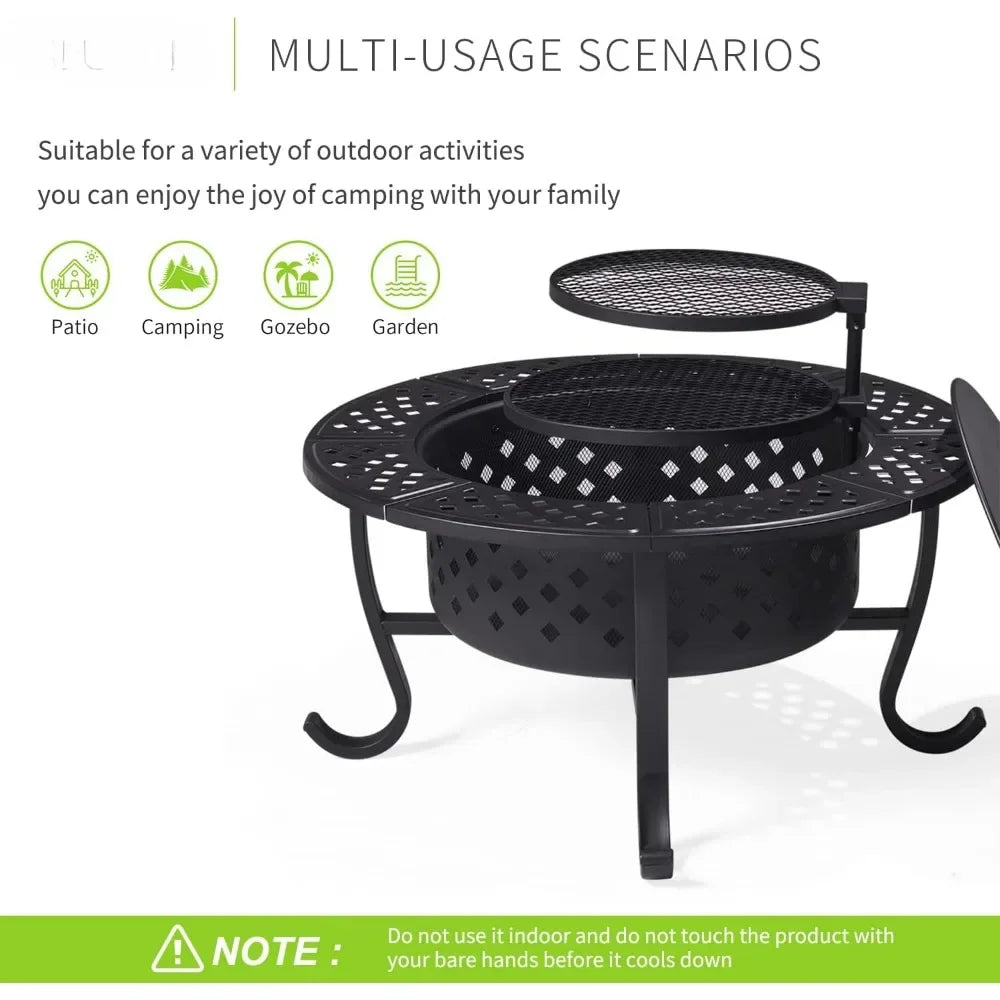 Outdoor Wood Burning Fire Pit