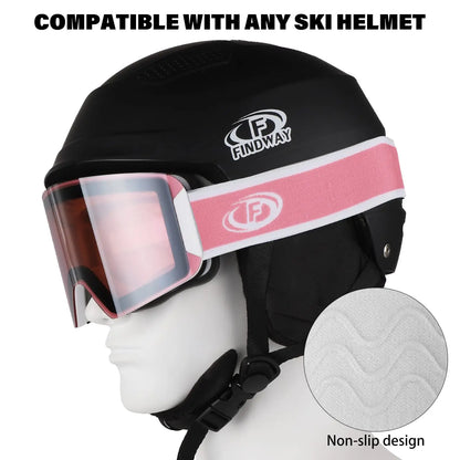 100% UV400 Protection Ski Goggles