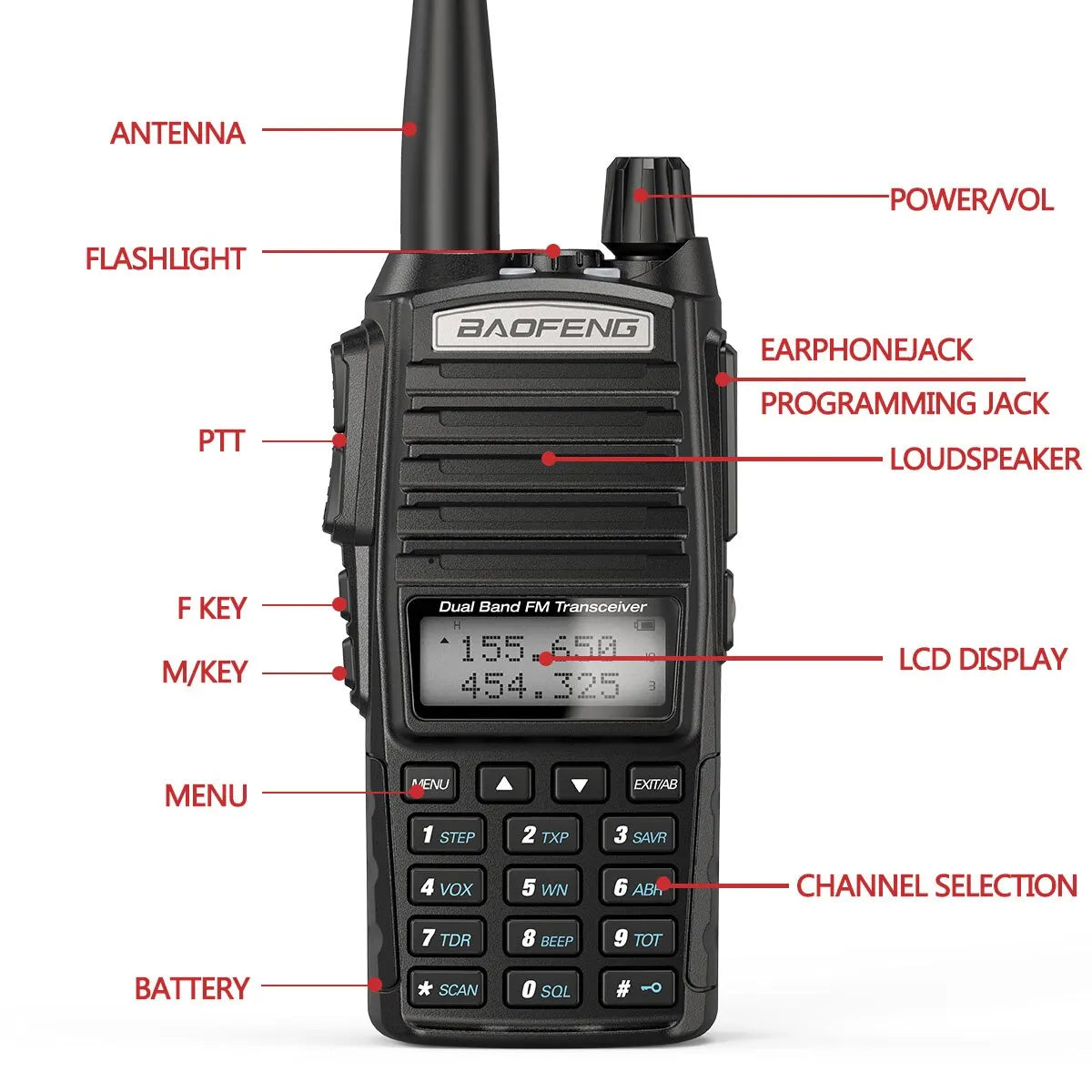 UV 82 Real 5W 8W Walkie Talkie